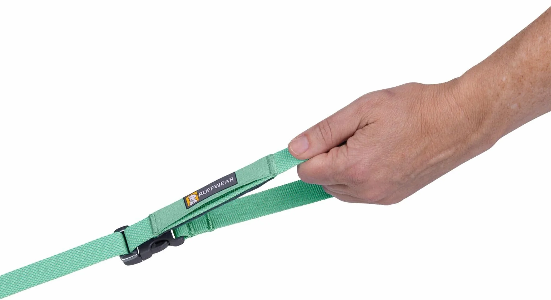 RUFFWEAR Correa para Perro Flagline, Correa Fuerte, Ligera y rápida, 2 en 1 de Mano o Cintura para Correr, Ajustable, Bolsillo de Almacenamiento y Clip de Bloqueo Seguro, Verde Salvia, Talla Única