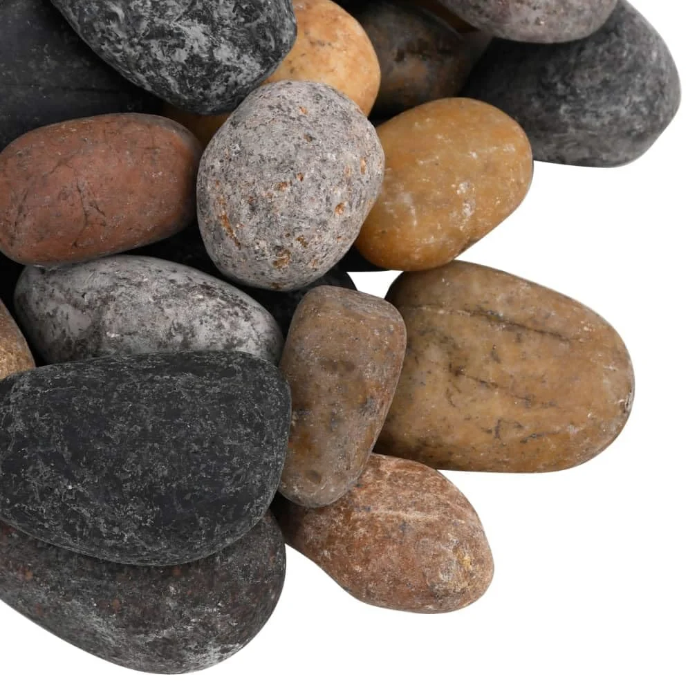Piedras pulidas multicolor, 10 kg, 5 – 8 cm, surtido para acuario, decoración, terrario, jardín, mantillo, piedras de acento para el diseño del suelo del estanque y piscinas de agua dulce