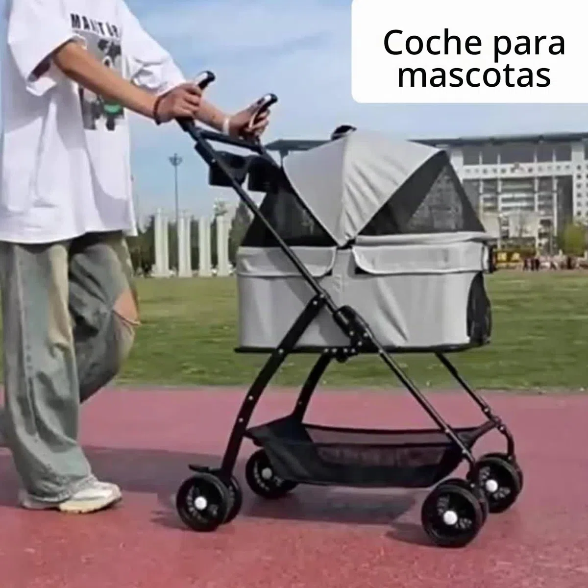 Carrito para Perros y Gatos 3 en 1 Plegable, hasta 20 kg