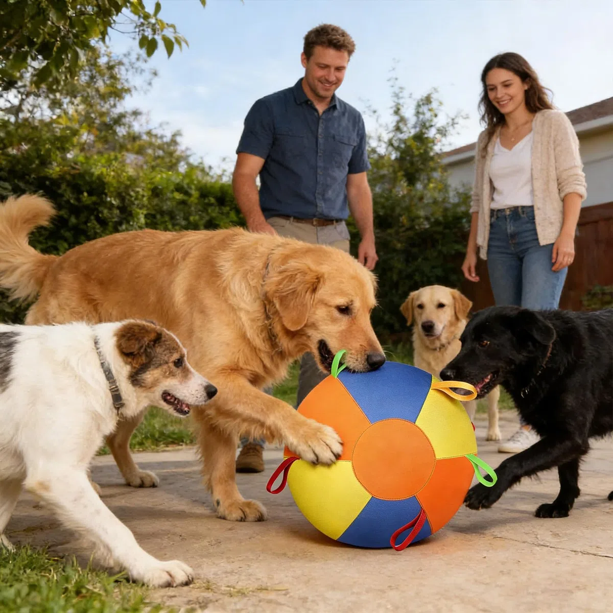 Pelota de Pastoreo para Perros Juguete Interactivo Calmante para Mascotas | Juguete de ejercicio al aire libre para perros para Jardín, Piscina, Cachorros, Juego y Dentición