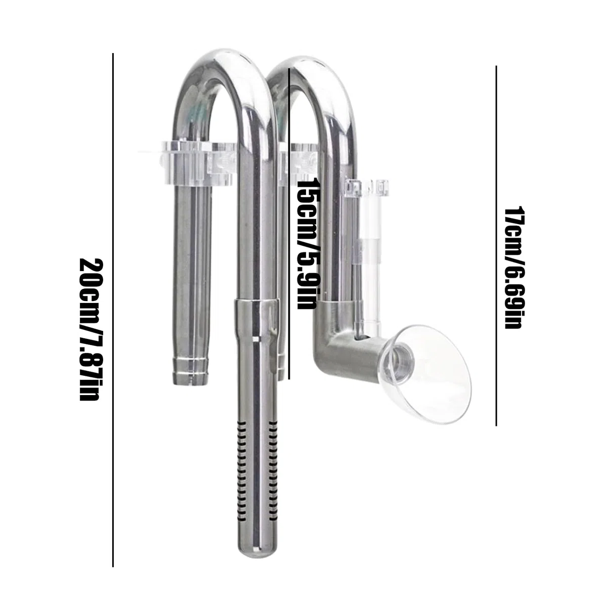 Tubería Skimmer Acuario Tubos Ajustables Acero Inoxidable Alta Resistencia