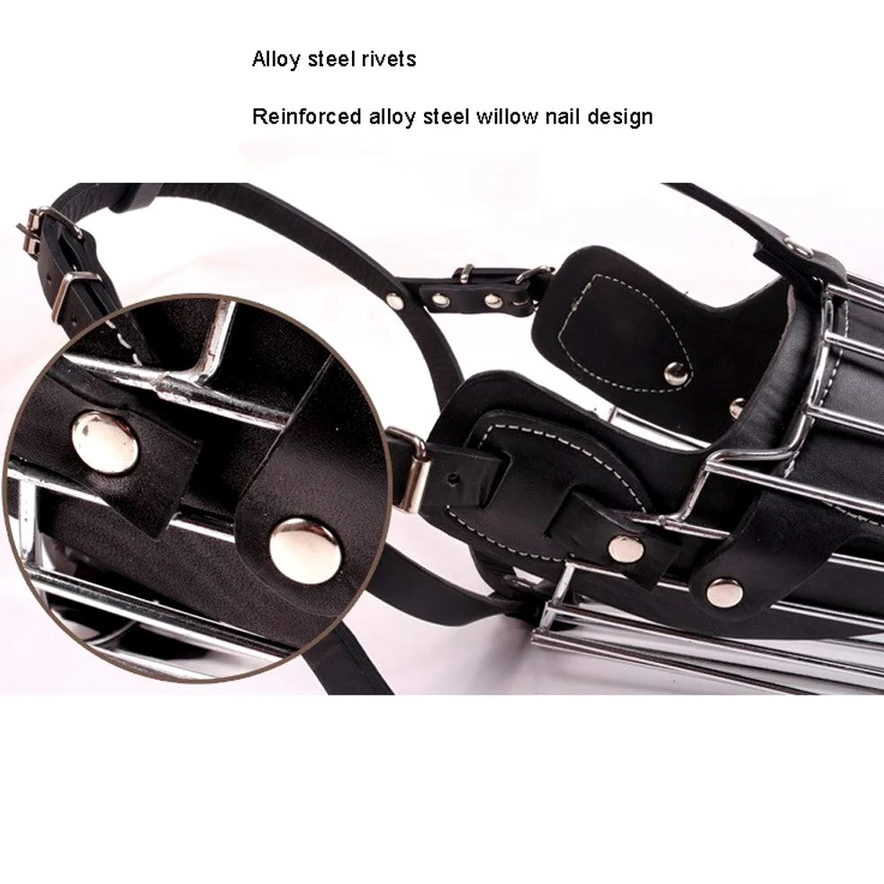 Bozal para Perros, Bozal de Metal for Perros Protector bucal Seguro y Ajustable