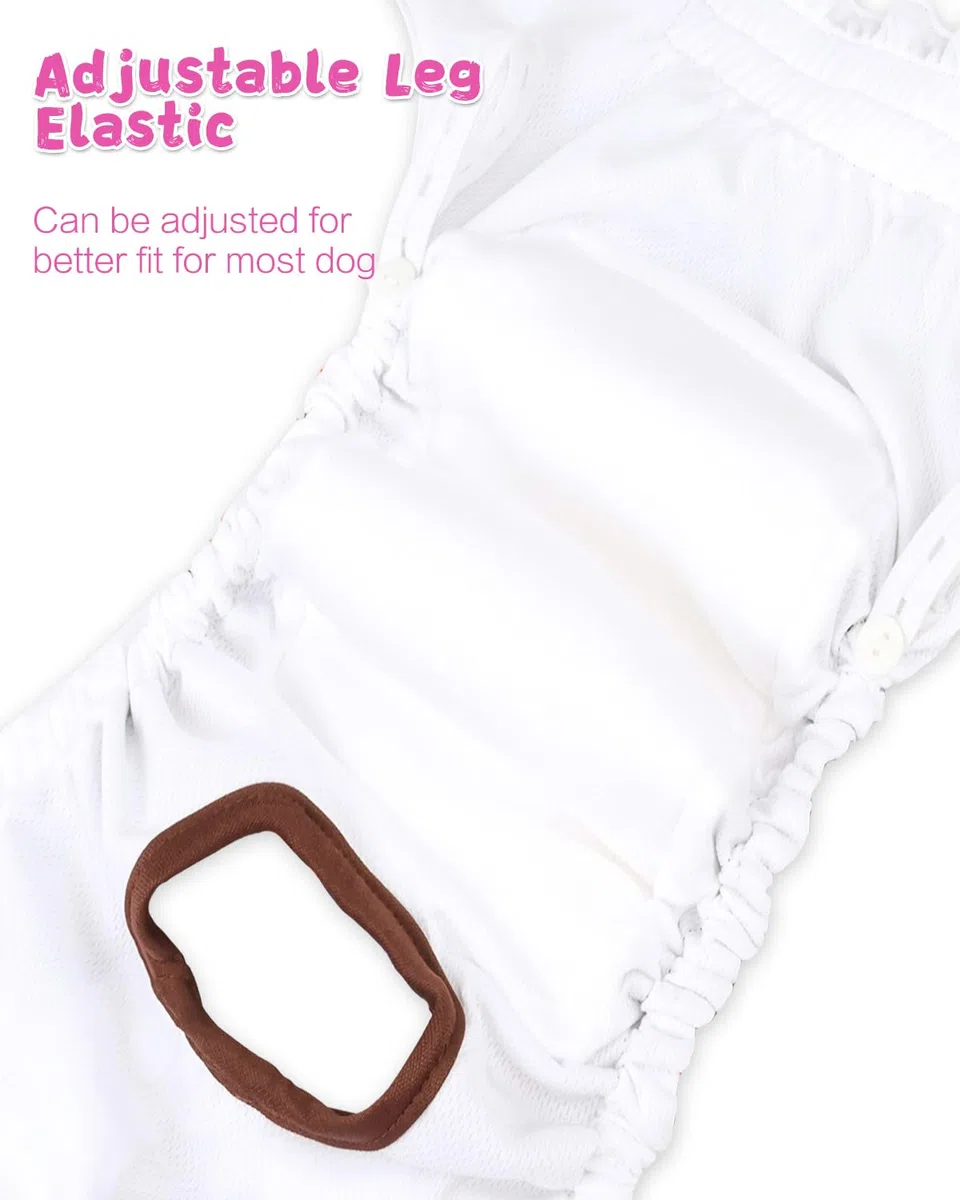 CuteBone - Pañales lavables para perras, paquete de 4 pañales reutilizables para el periodo en celo FMG04L