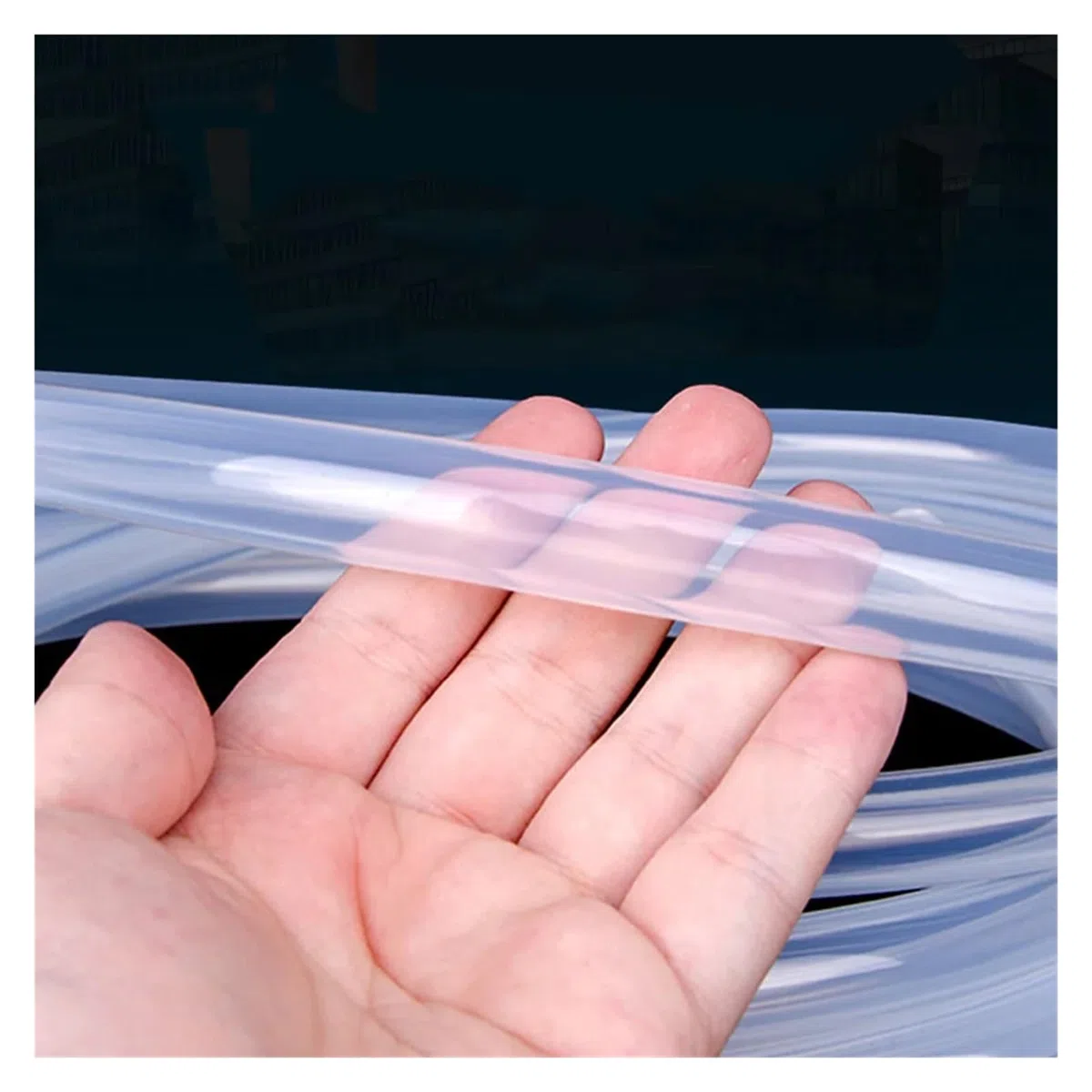 Manguera de silicona transparente for alimentos de 1/5 m, 2, 3, 4, 5, 6, 7, 8, 9, 10, 11, 12, 14 y 16 mm, flexible, for bomba de acuario de alta temperatura.(5 Meter,ID 12mm x OD 16mm)