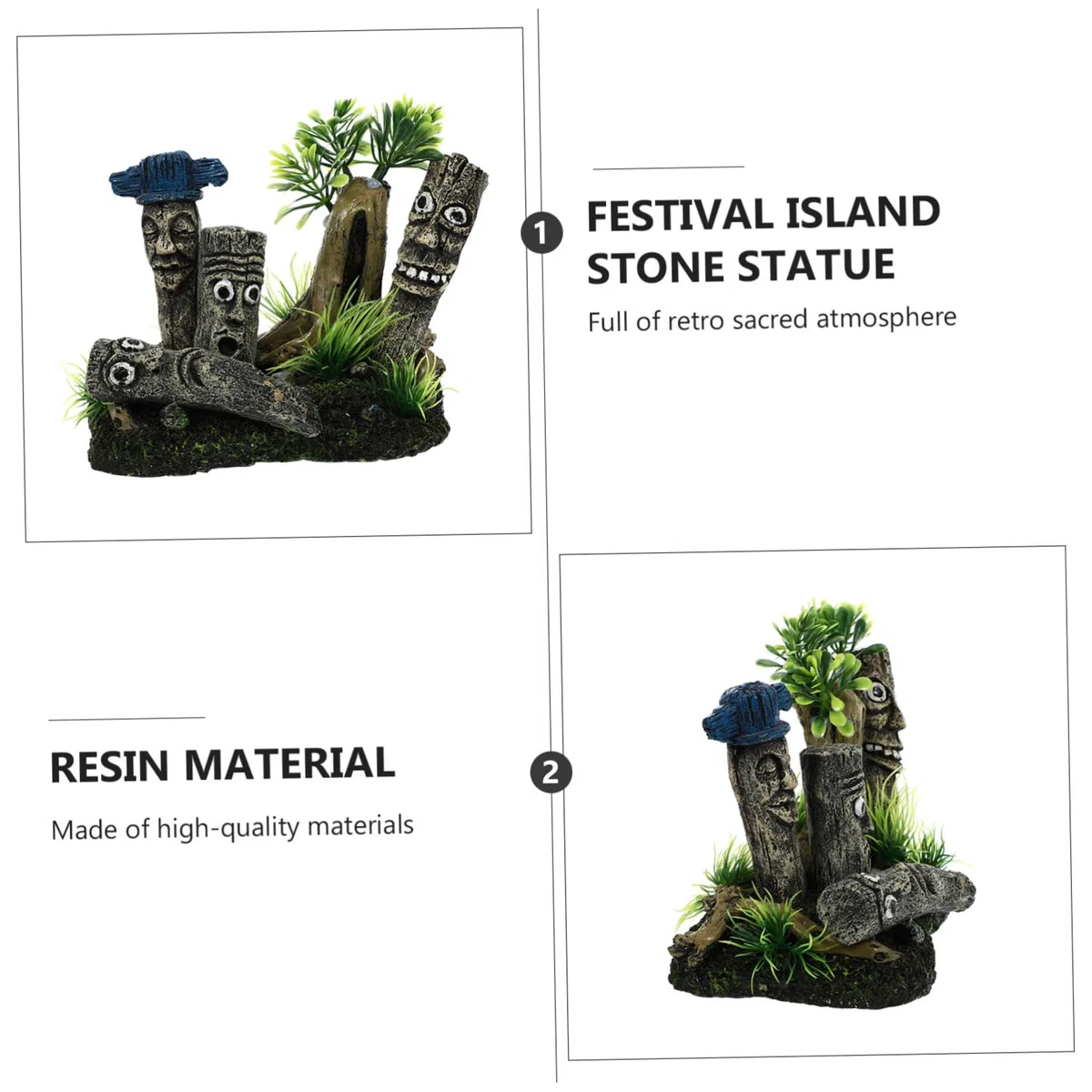 TOYANDONA 2 Piezas Pecera Paisajismo Decoración Cueva De Escondite del Acuario Decoración De Cuevas Artificiales Suministros Decorativos para Acuarios Pecera Falsa Resina