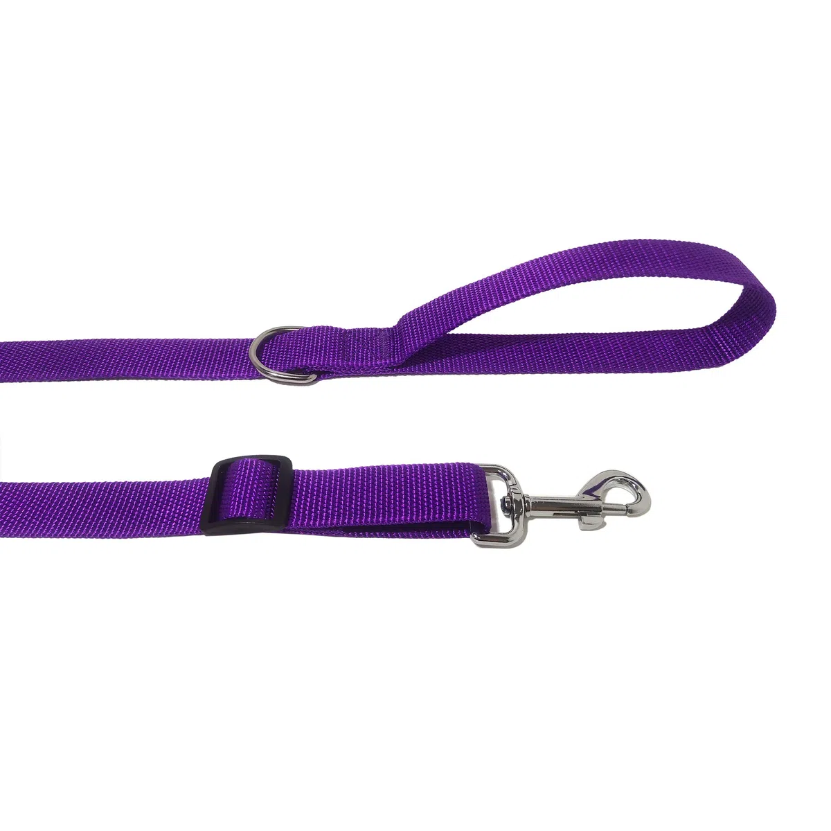 TAIAN Correa de nailon ajustable para perro, correas de perro de 4 pies, 5 pies y 6 pies de largo para perros medianos y grandes (morado)