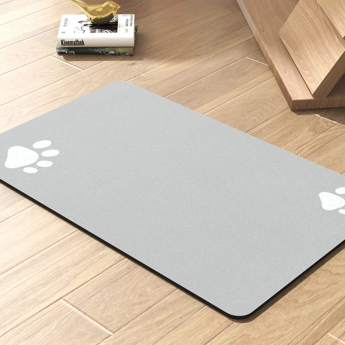 Tapete de alimentación para mascotas, tapete absorbente para comida y agua, sin manchas, de secado rápido, dispensador de agua para perros, accesorios para perros, suministros para mascotas, cuenco de