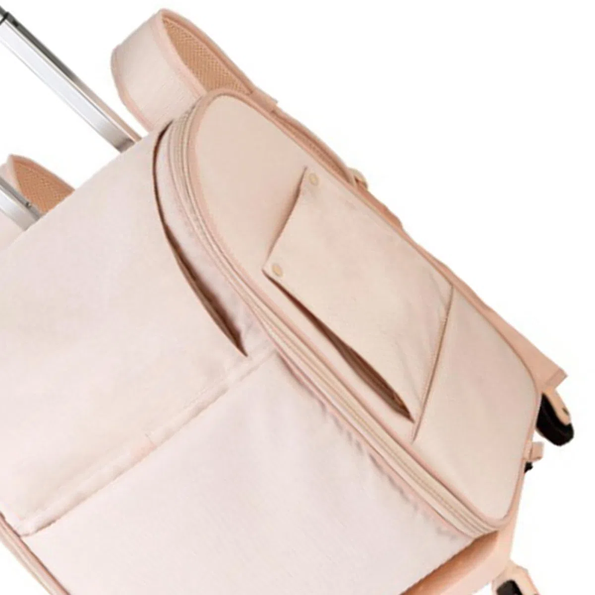 KIMISS Bolsa de Viaje Espaciosa para Mascotas, Bolsa de Transporte para Perros Multifuncional, Portátil, Transpirable, para Viajes Al Aire Libre, Gran Capacidad (Bolso Trolley Rosa)