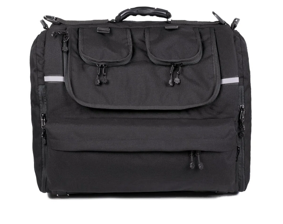 Pet Bag - Bolsa para moto para perros (2-36 kg), impermeable, portátil, con triple ventilación, para equipaje o asiento, de Cordura (doble)
