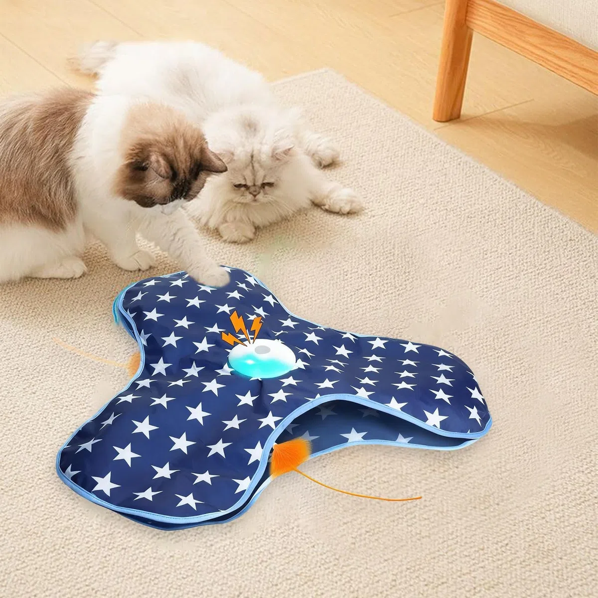 Juguetes electrónicos para gatos silenciosos con movimiento y palillos