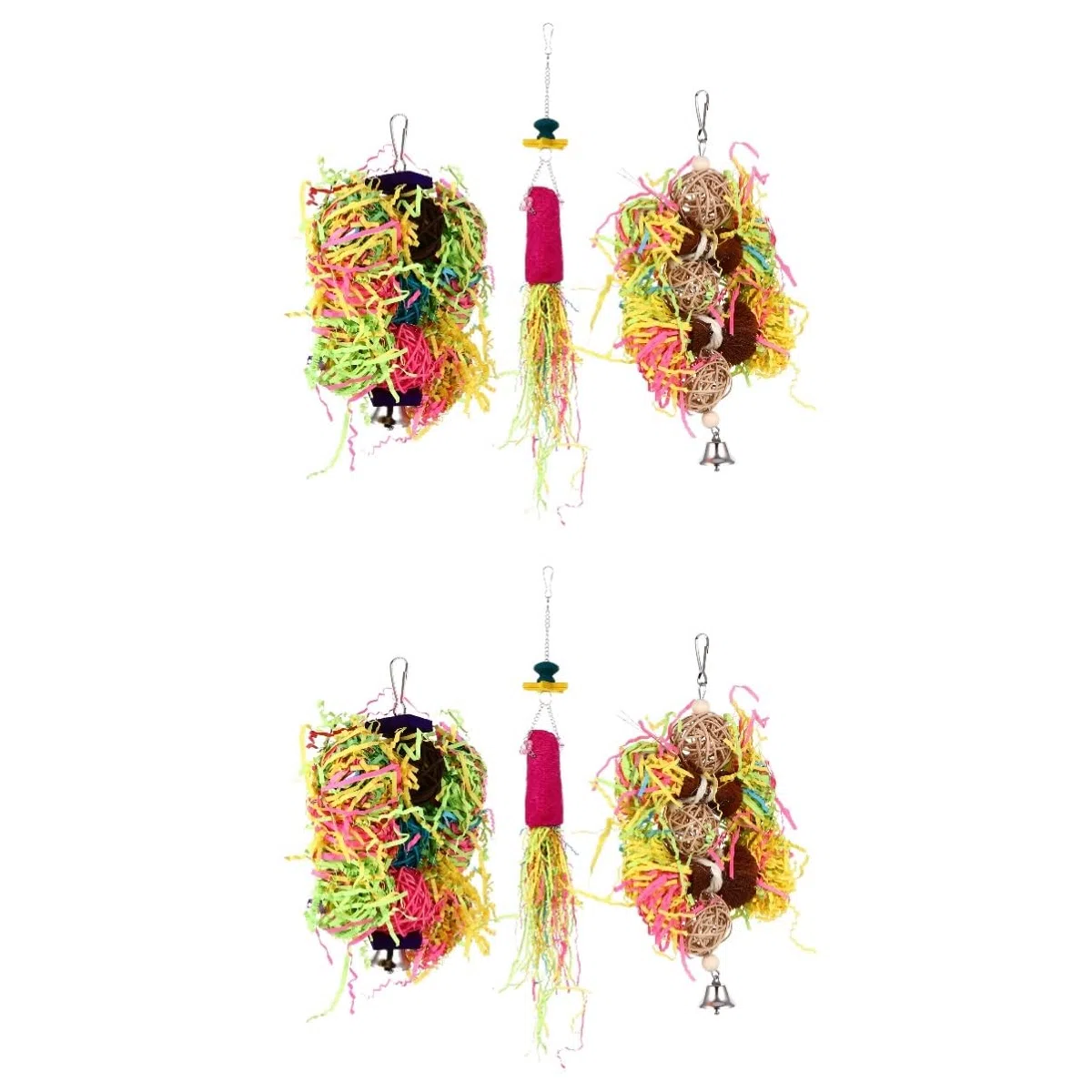 VANZACK 6piezas Juguetes para Aves De Masticar y Desgastar Accesorios para Periquitos y Loros Juguetes Divertidos para Aves para El Aburrimiento