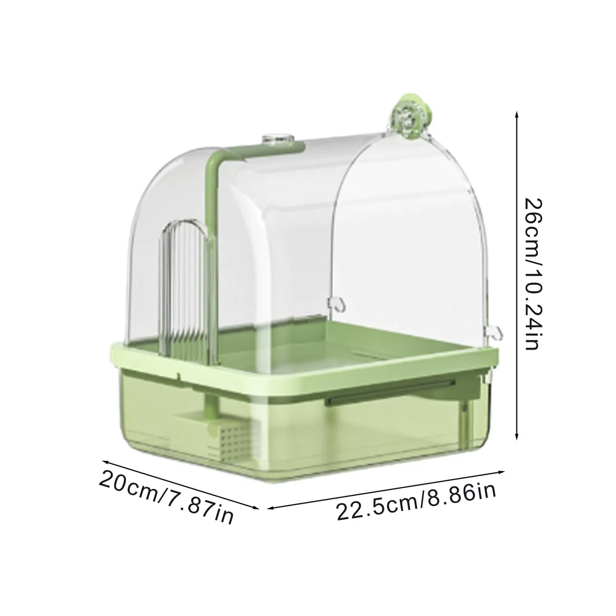 Bañera para Jaulas de Aves Soporte Automático Antimordiscos para Bañera | Baño Interior de Aves Pequeñas Para Exterior, Aviario, Cría, Exposición, Jaula, Jardín, Hogar, Transportín, Balcón