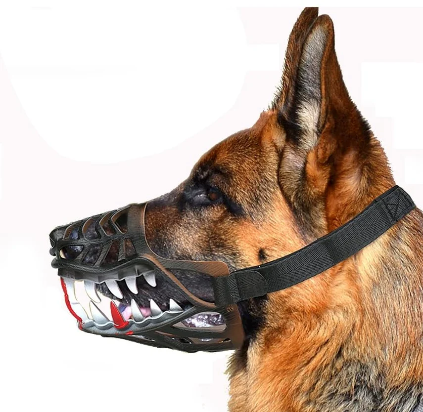 Bozal Halloween de Canasta para Perros,Perro Bozal,Respirable Boca Cubierta Y Ajustable Correa,Evitar Morder,Masticar,Bozal De Canasta para Perros Pequeños,Medianos Y Grande,Cosplay disfraz,29-41cm