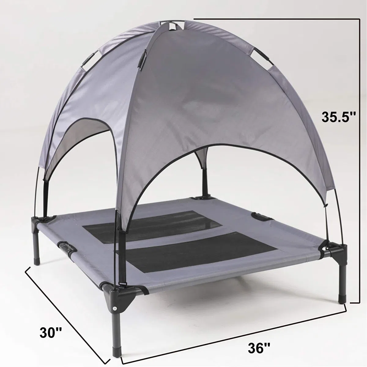 PawfectPals Cama elevada para mascotas para interiores y exteriores con pantalla desmontable (grande)