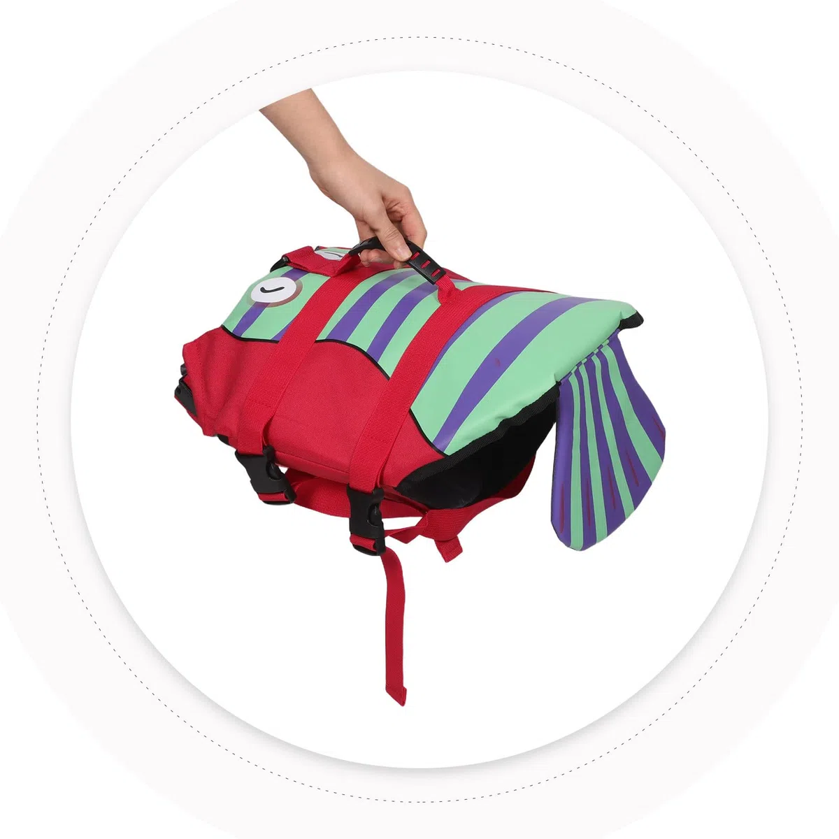 Sosoport Chaleco Salvavidas para Perros Diseño, Ajuste Cómodo, Poliéster Resistente, Adecuado para Nadar en Playas y Lagos, 10-20kg