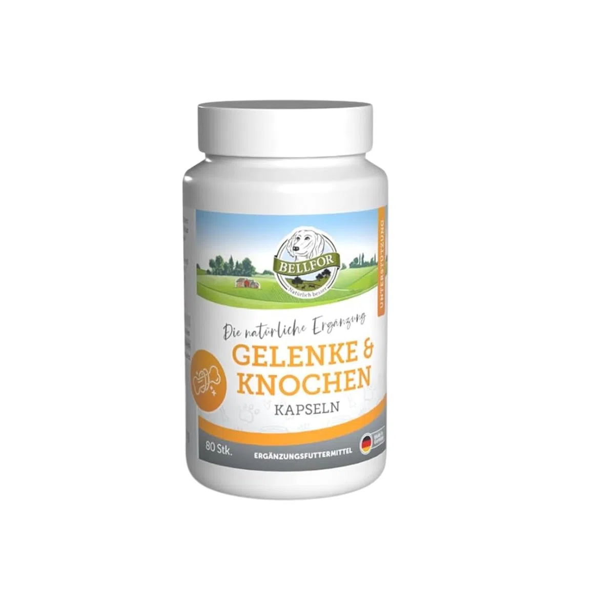 Bellfor suplemento Articular para Perros con glucosamina, condroitina, colágeno y Ovopet, complemento Natural para articulaciones y Huesos sanos, 80 cápsulas