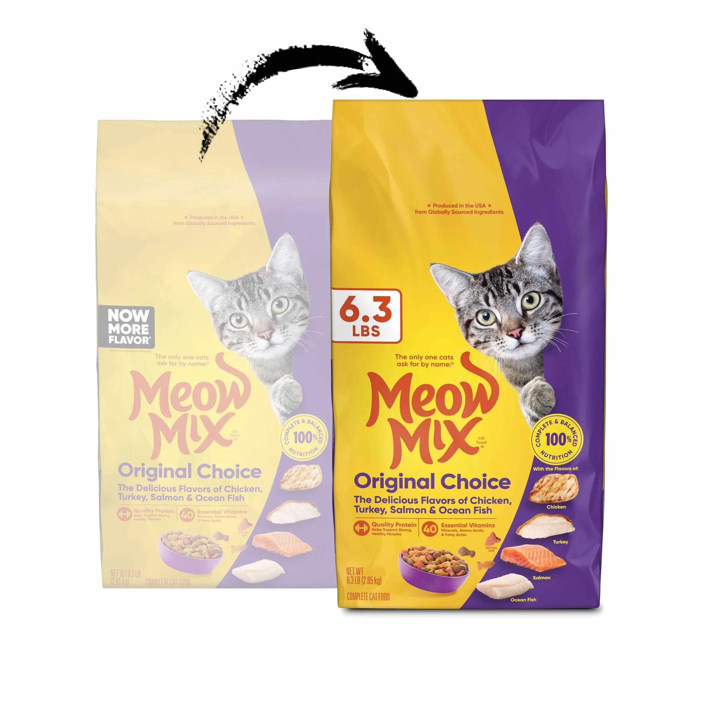 Meow Mix Original Choice - Alimento seco para Gatos, Bolsa de 6.5 Libras