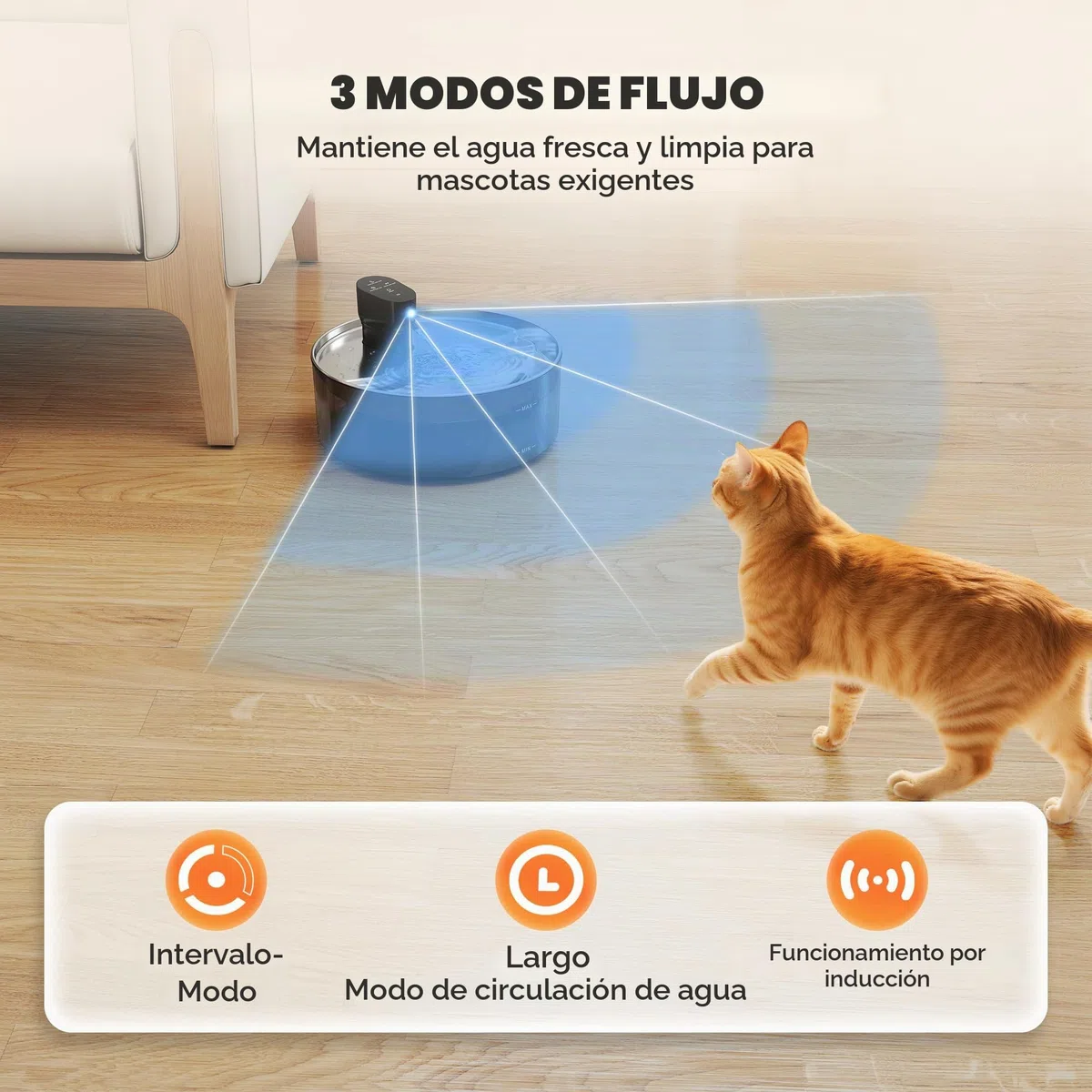 PawHut Fuente de agua para gatos de 7 l, acero inoxidable con bomba silenciosa, ventana de nivel de agua, filtro de carbón activo, sensor de movimiento, sistema de filtro, funciona con pilas, fuente