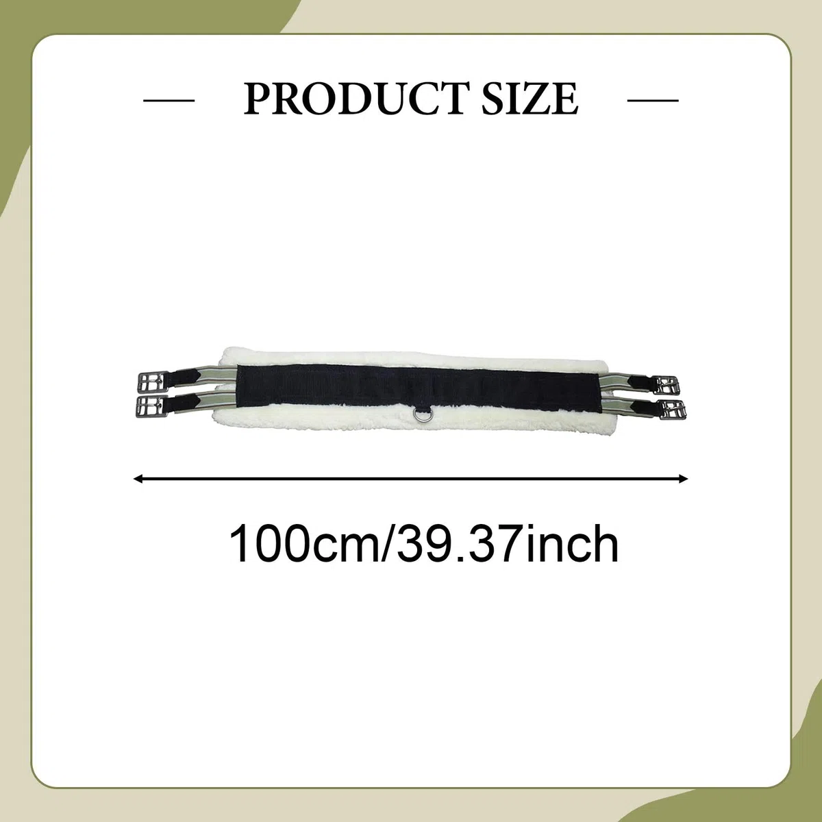 Cincha para Caballo Cincha Elástica Cincha Antideslizante Cincha Acolchada Cincha de Entrenamiento con Hebillas de Acero Inoxidable Adecuada para DEPO