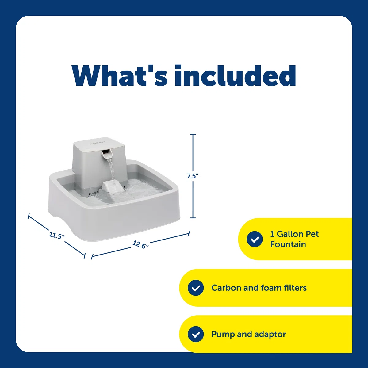 PetSafe Drinkwell - Fuente de Agua para Perros y Gatos de 1 galón, Ideal para Razas de Perros de tamaño Mediano y múltiples hogares de Gatos, diseño fácil de Limpiar, Filtro Incluido