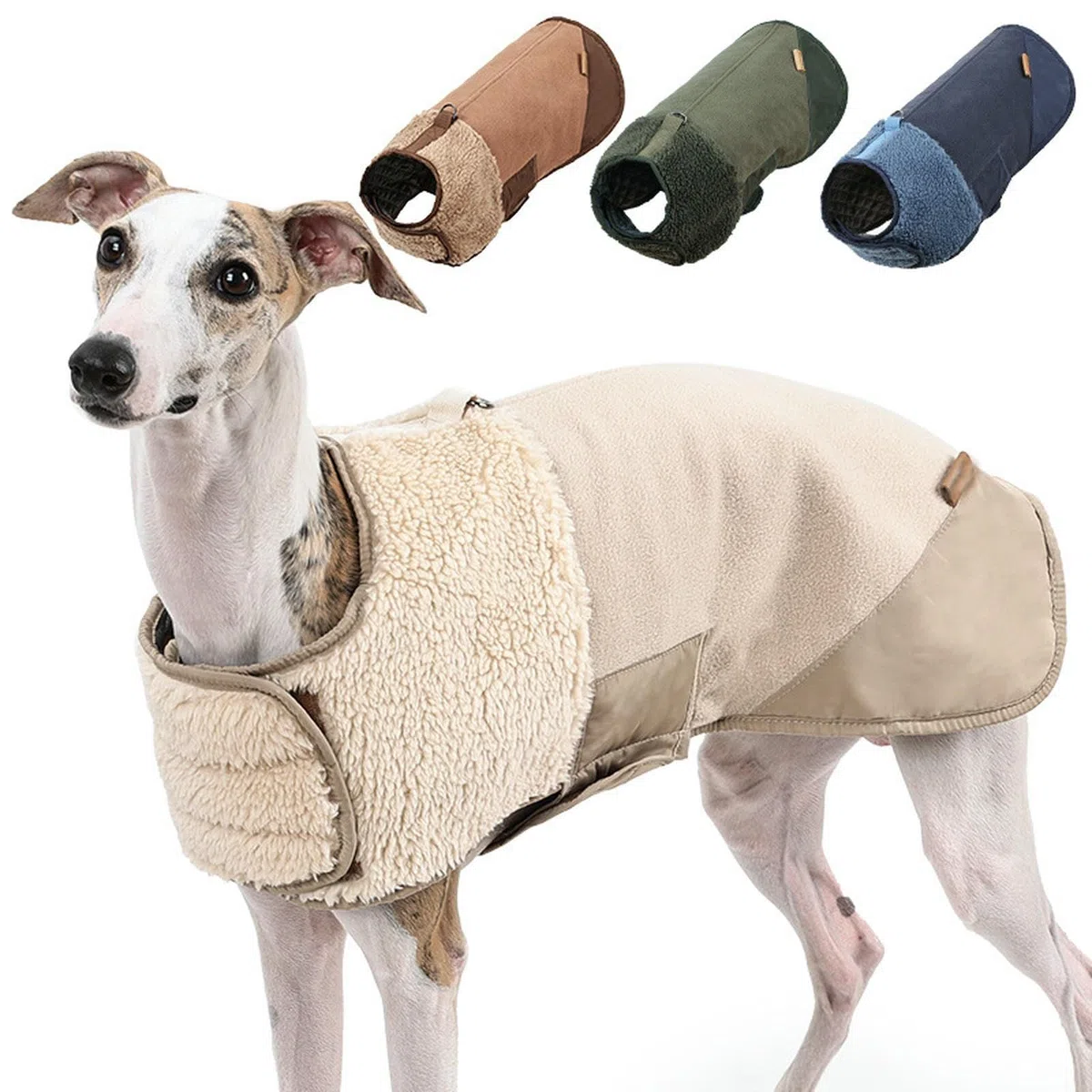 Abrigos De Perro De Lana Caliente para Perros Medianos Abrigo De Chaqueta De Invierno De Mascota Ajustable con Cuello Peludo Chaqueta De Nieve De Perro