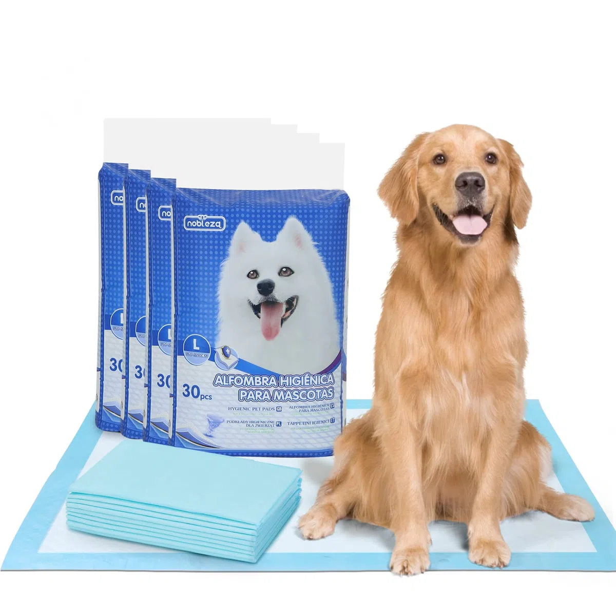 Nobleza - 120 x Empapadores Perros Alfombrilla higiénica de Entrenamiento para Perros. Ultraabsorbente 90cm*60cm Azul
