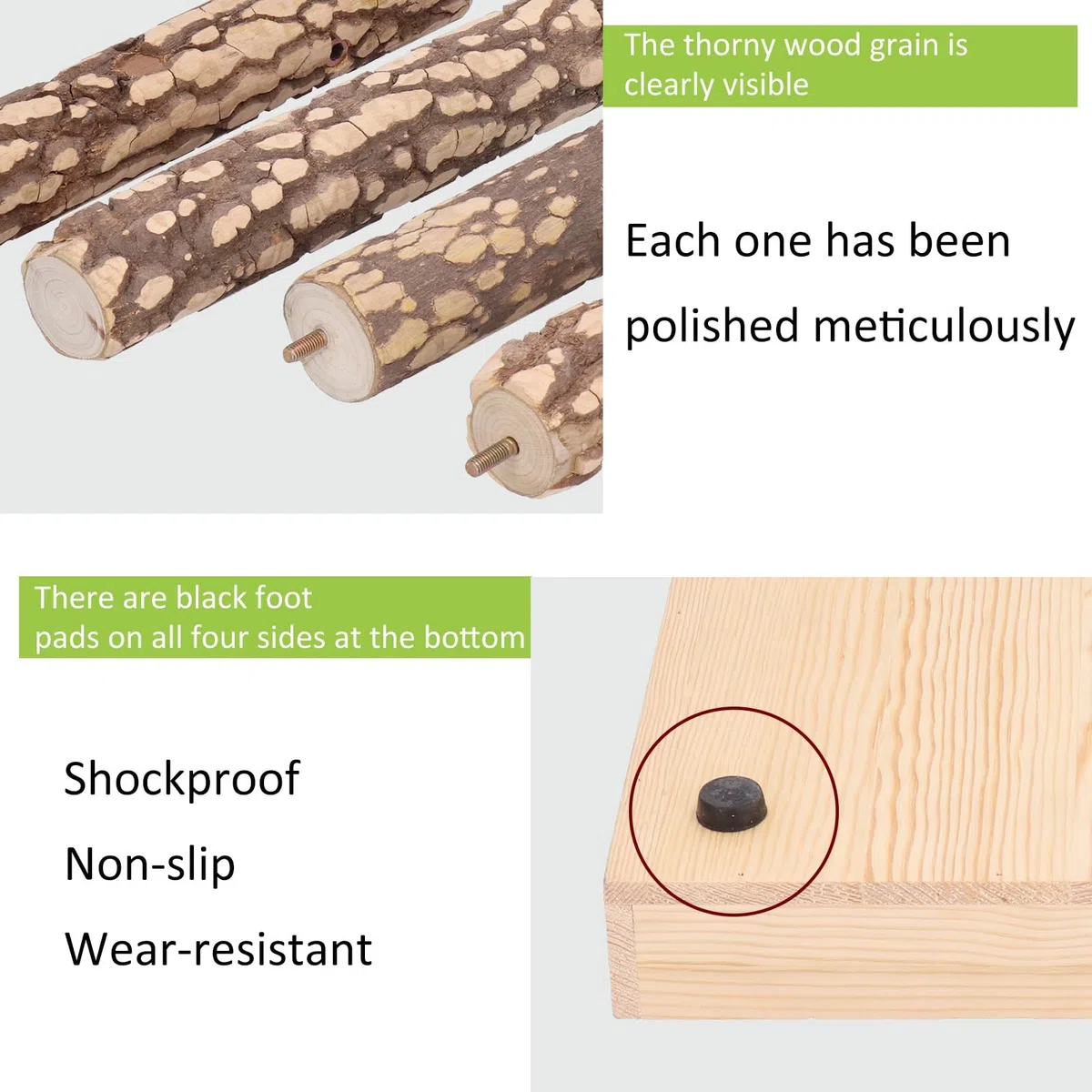 Puesto de Juegos para pájaros, Plataforma de Base Segura para Patio de Juegos con Percha de Madera para Loros, Entrenamiento de Aves