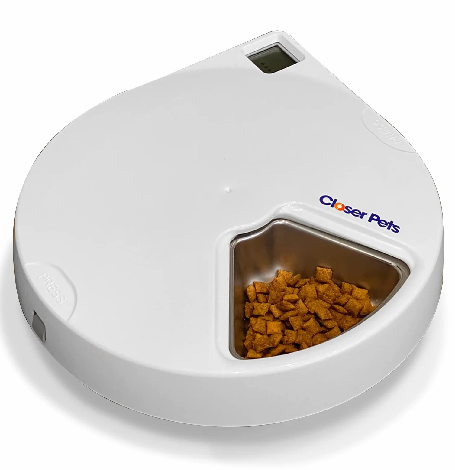 Cat Mate Comedero automático para Mascotas de Cinco Comidas con Insertos de Cuenco de Acero Inoxidable y Paquetes de Hielo (C500)