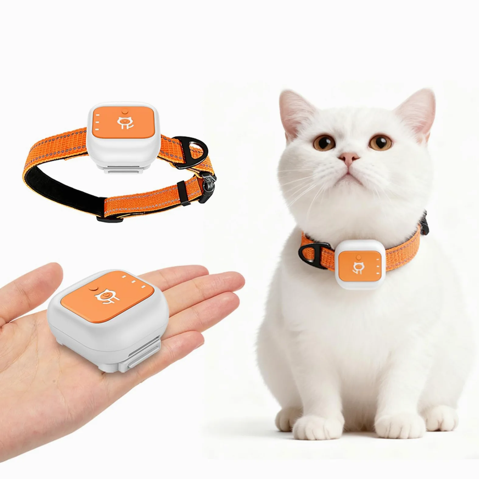 Jiawu Localizador GPS para Perros, Collar Inteligente con localización en Tiempo Real, localizador de Mascotas con alertas de Emergencia SOS y avisos de geovalla (Versión Eurasia África)