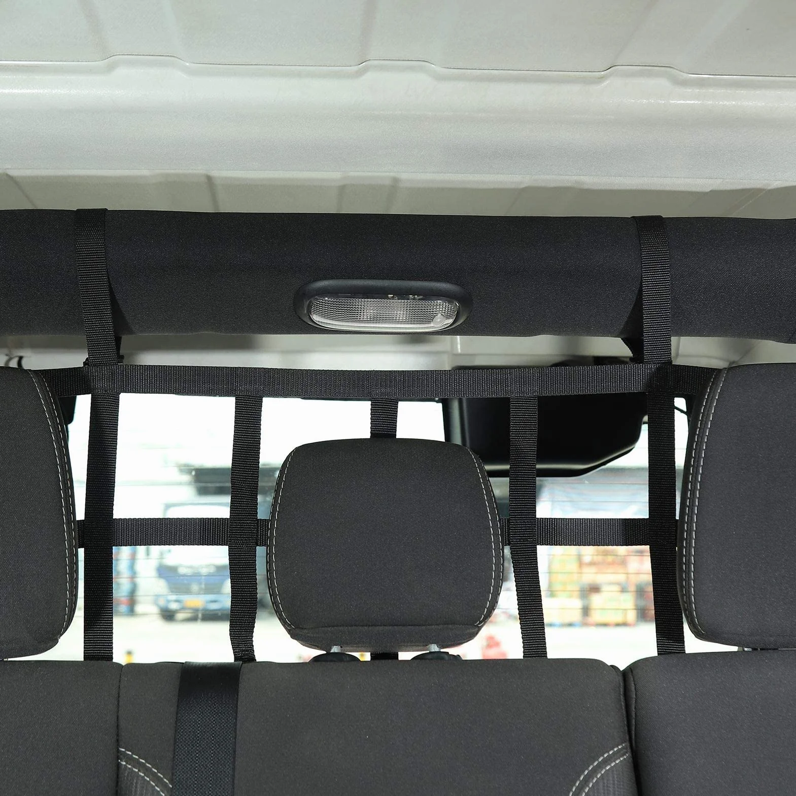 Red de Seguridad para Mascotas, Malla Protectora para Perros para Jeep Wrangler JK JL de 4 Puertas (2007-2025), Ideal para Mascotas Medianas y Grandes.
