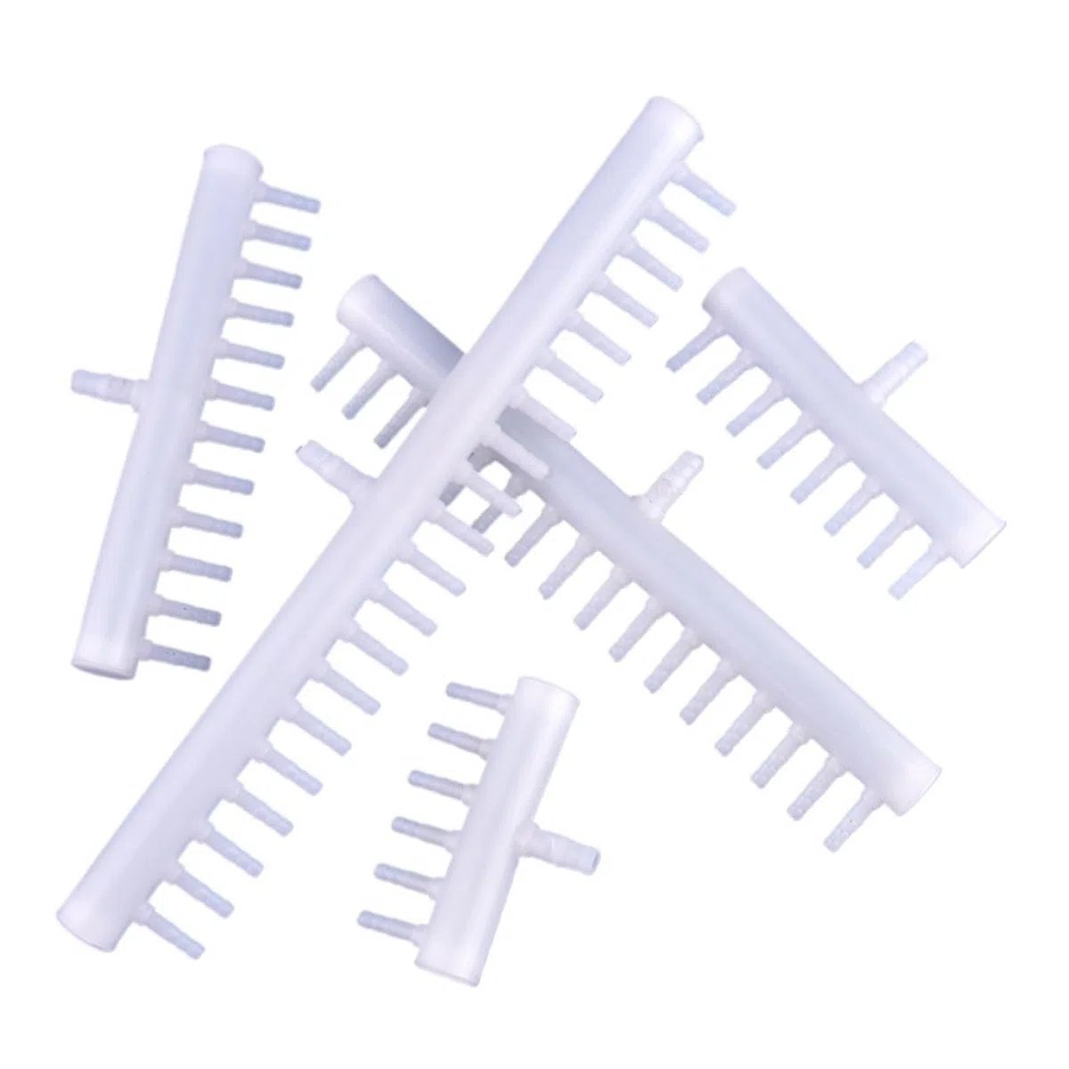 Desviador de Gas y oxígeno 8-5mm, 2~20 cabezales, manguera for tanque peces acuario, bomba aire, distribuidor oxigenación, conector drenaje poroso(8 To 5mm 1-12 Heads,20 Pieces)