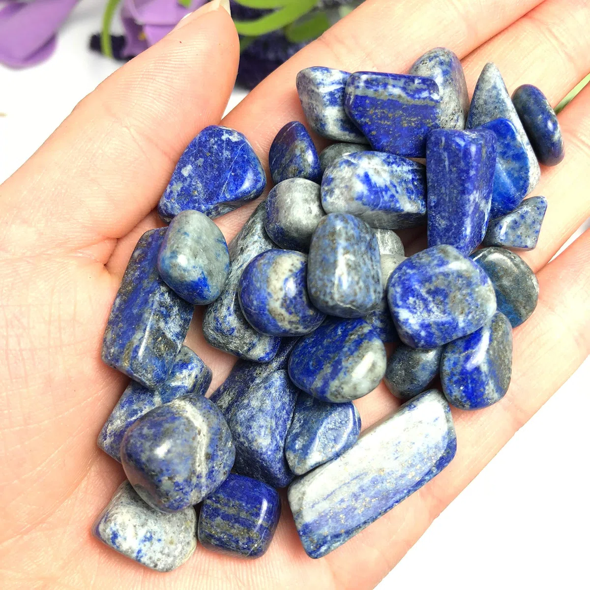 Lleno de Textura Piedra Blanca Azul Natural de 100g, Piedras de Grava de Cristal, espécimen de Cuarzo de Cristal de Roca, decoración de pecera