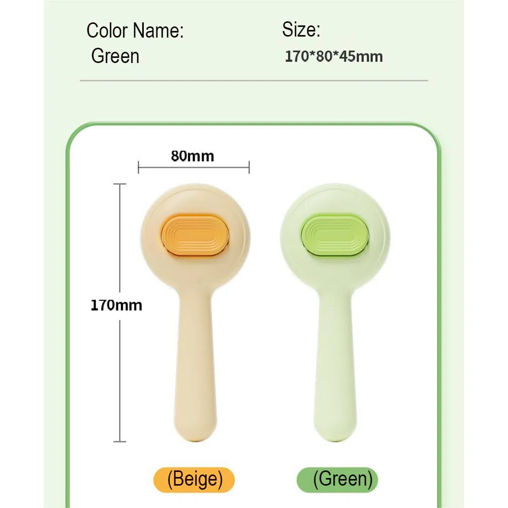 Cepillo de aseo para mascotas para gatos y perros, cepillos para gatos de interior, cepillos de aseo con función de masaje para pelo corto y largo, elimina el pelo suelto y la capa inferior, cepillo