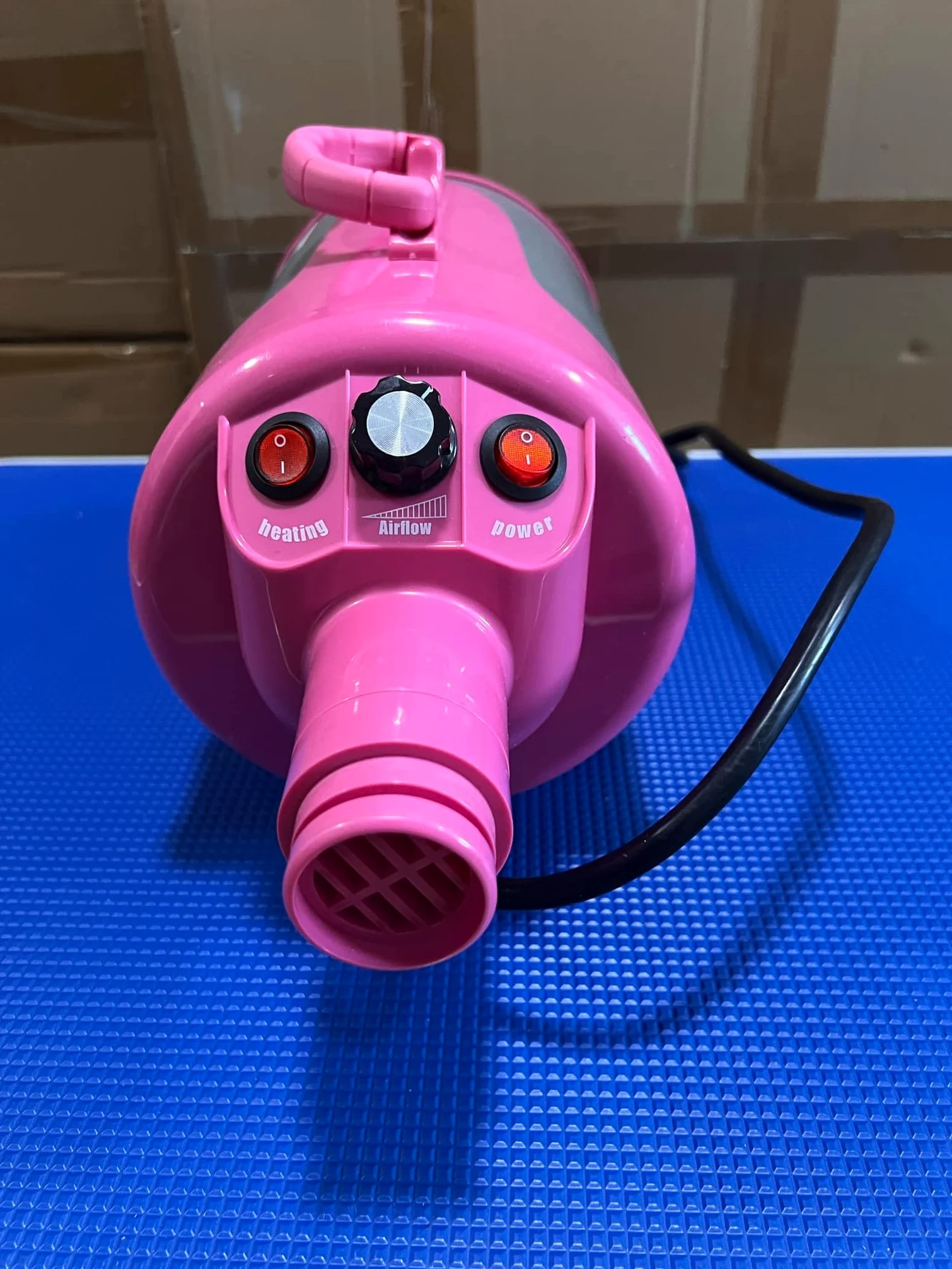 Pet Supplies - Secador de pelo profesional para mascotas de 2800 W con manguera, un potente pero silencioso secador para perros con velocidad variable (rosa)