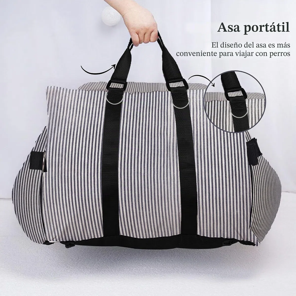Johnear Asientos para automóviles de Mascotas，cojín para Perros medianos Perros, Cama para Gatos, Cama de Viaje con Correa de Seguridad, extraíble y Lavable, Bolsa de Transporte para Mascotas