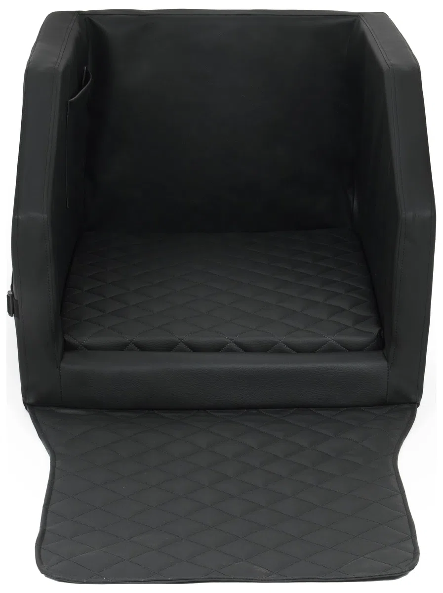 Velinda Transportín Cama para el Asiento Trasero, de Coche para Perros, colchón 55x70 cm (Color: Negro)