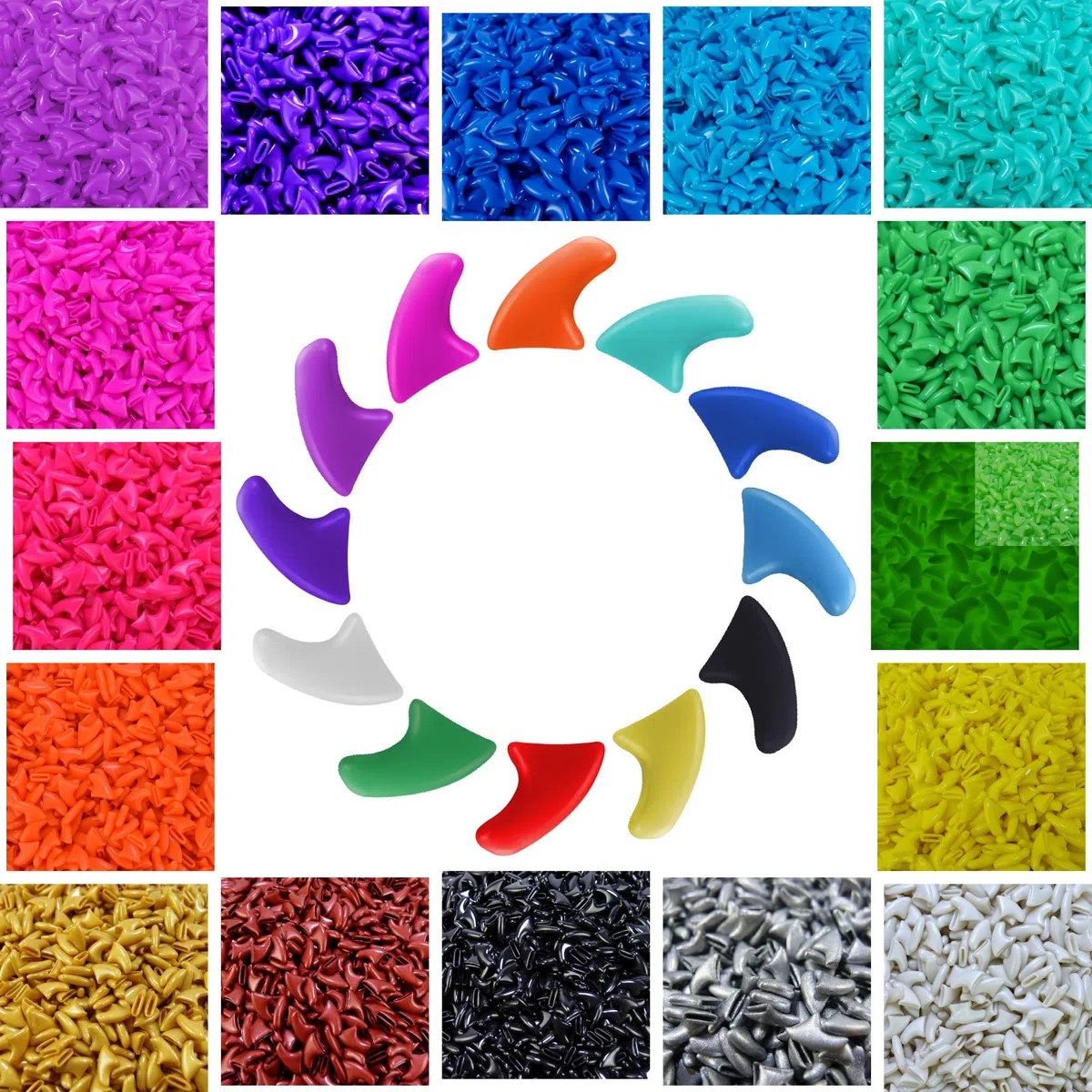 Zetpo - 100 tapas de uñas suaves para gatos, 5 x diferentes colores al azar + 5 x pegamento adhesivo + 5 x aplicador, puntas de gatito, patas de gato, patas de mascotas de gato, cubiertas suaves