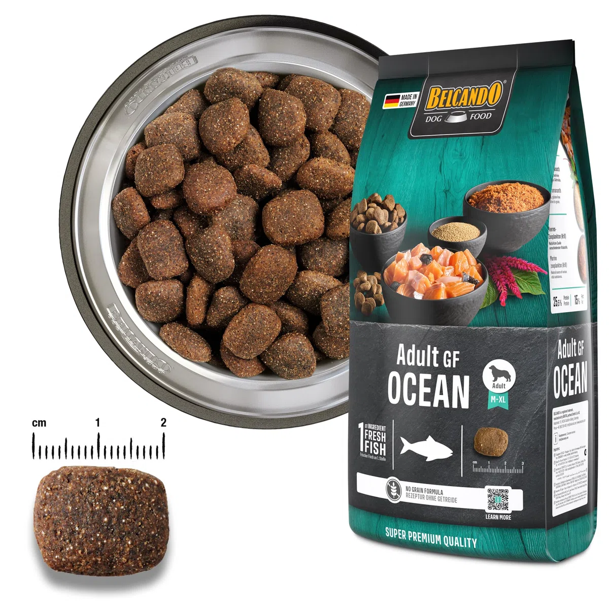 Belcando Adult GF Ocean [12,5 kg] Alimento para Perros sin Cereales | Comida Seca sin Cereales con Pescado | Deita Completa para Perros Adultos a Partir de 1 año de Edad
