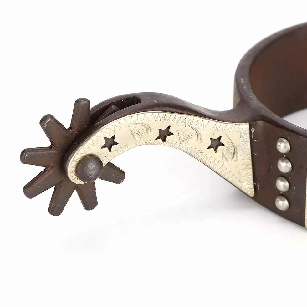 Bediffer Espuelas de Caballo Negras de Acero con bajo Contenido de Carbono,