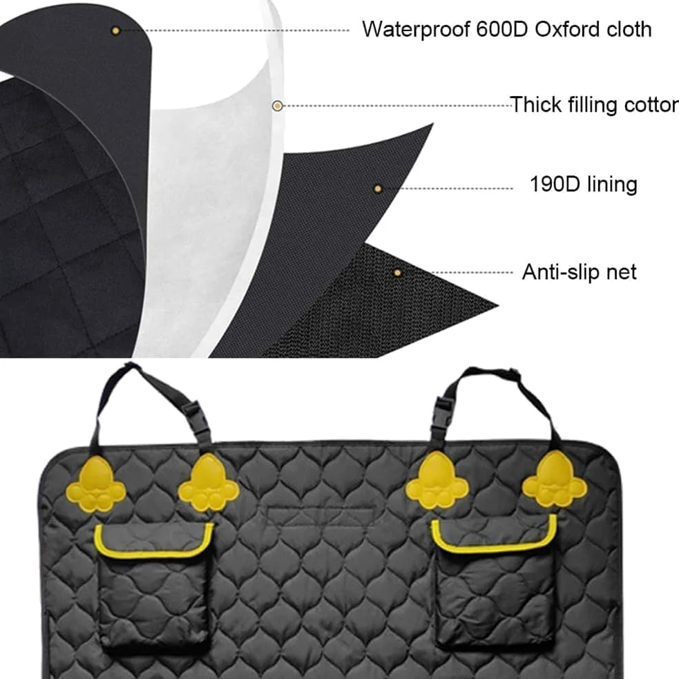 Estera del Perro Maletero Coche para Fiat 500 2013+, Scratchproof Dog Back Alfombrilla Carga Mascotas Antideslizante y Duradera Cover Accesorios