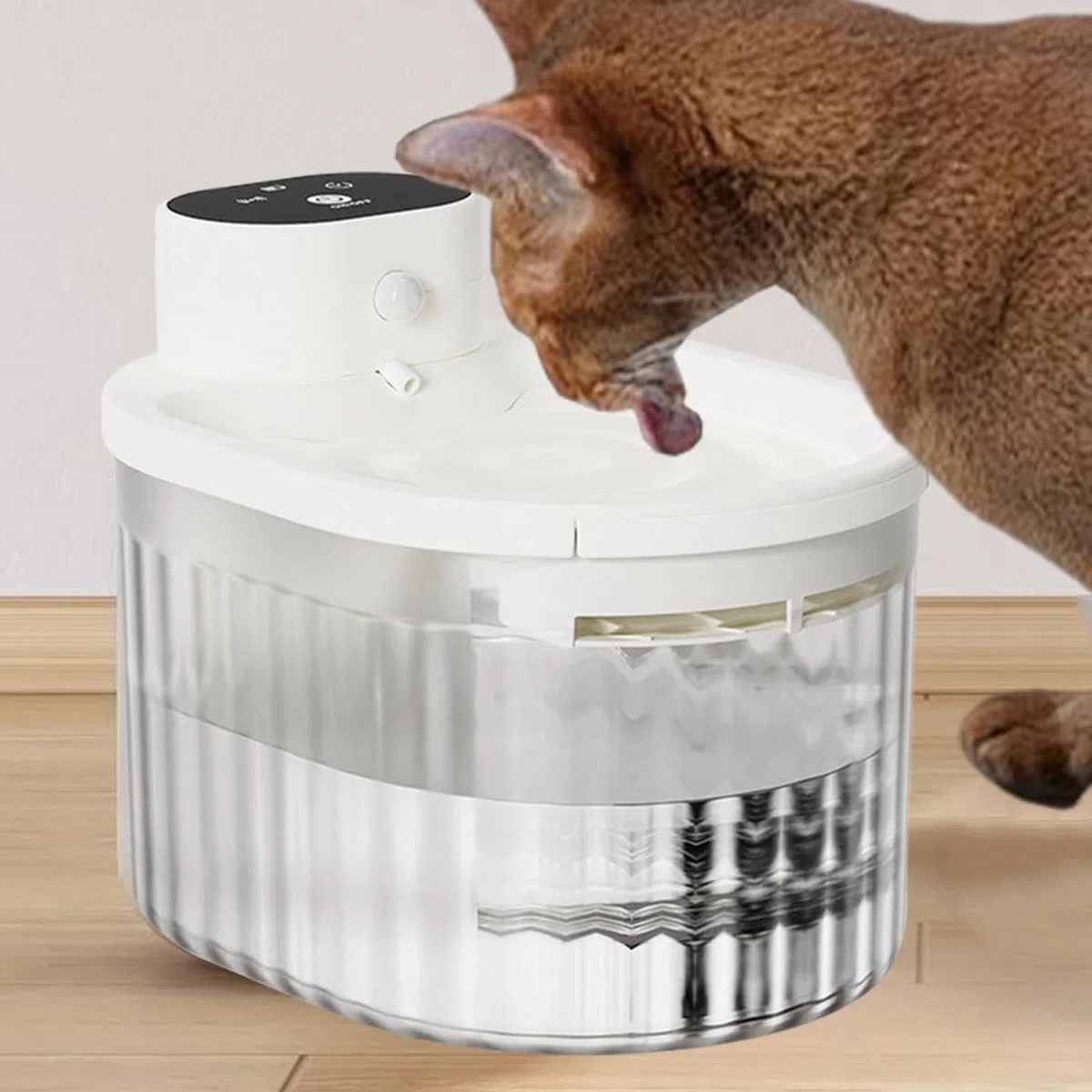 Fuente de Agua para Mascotas Bebedero Automático Silencioso Recargable 3L