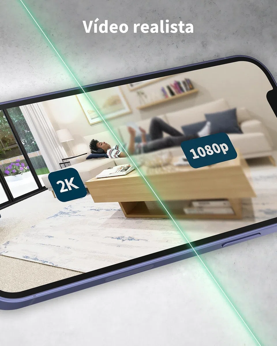 Arlo Essential 2 Indoor 2K Cámara WiFi Interior 2K para Mascotas, visión Nocturna, Audio bidireccional, Obturador de Lente, Blanca