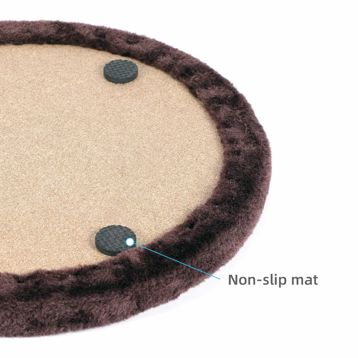 Happi N Pets Cepillo de aseo original para gatos, cepillo de aseo de arco con almohadilla rascadora de madera pesada, poste de frotar y juguete, rascador de cara de gato, masajeador corporal para