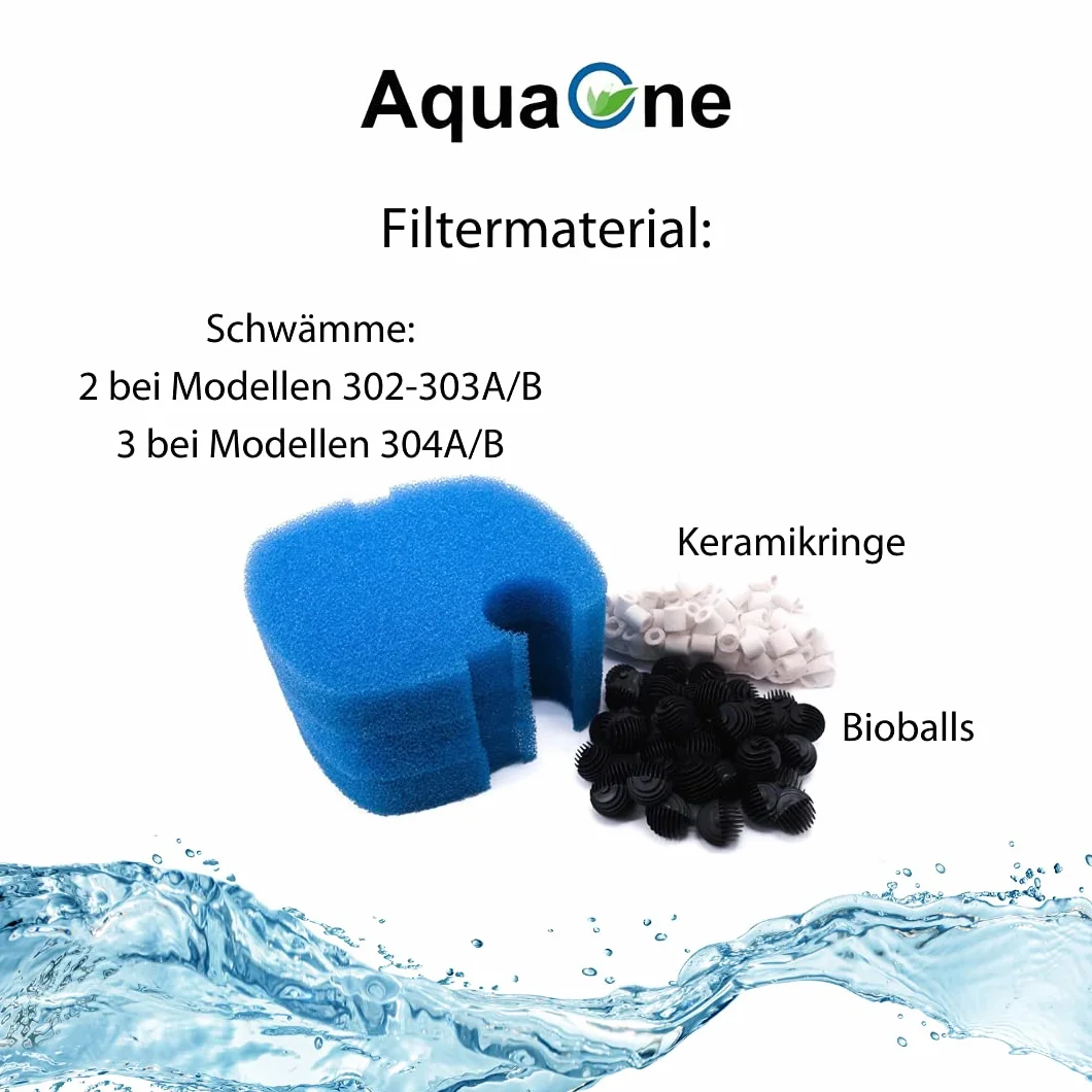 acuariofilia welt24 Acuario Exterior Filtro HW PFI-304B 2000 L/h Niveles UVC Filtro Material Bomba Filtro Esponja Filtro Silencioso