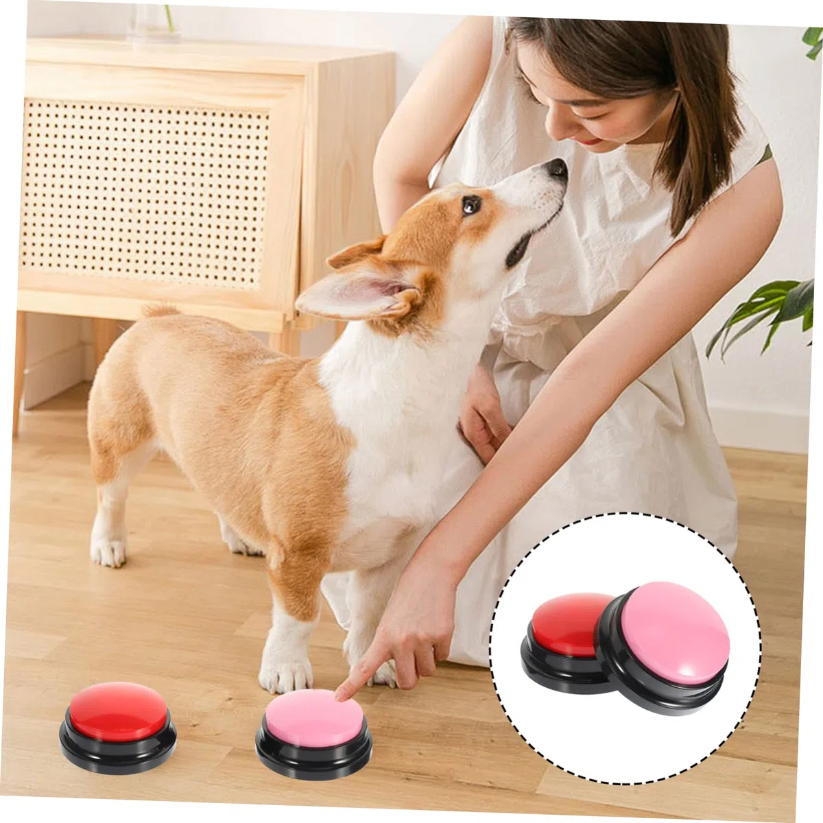4piezas Botones Interactivos para Perros De Grabación De Sonido Herramienta De Comunicación para Mascotas para Entrenamiento y Diversión
