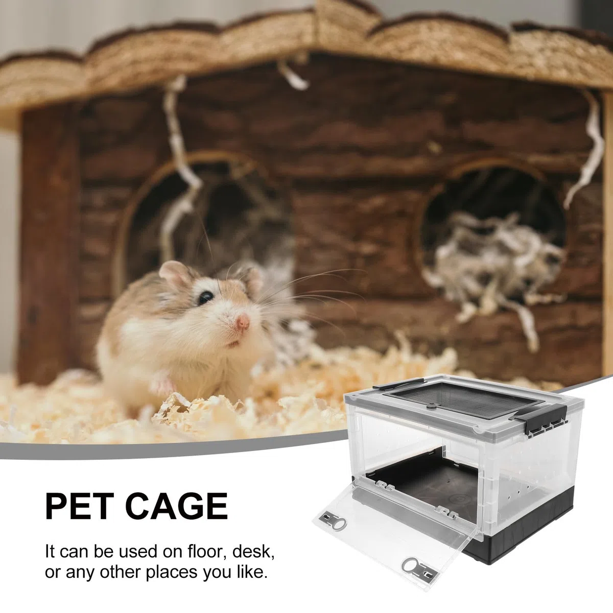 1juego Caja Plegable para Hámster con Diseño Ahorrador de Espacio Casa de Cría Incubadora para Erizos Jaula Ligera para Pequeños Roedores y Mascotas Suministro Práctico y Compacto