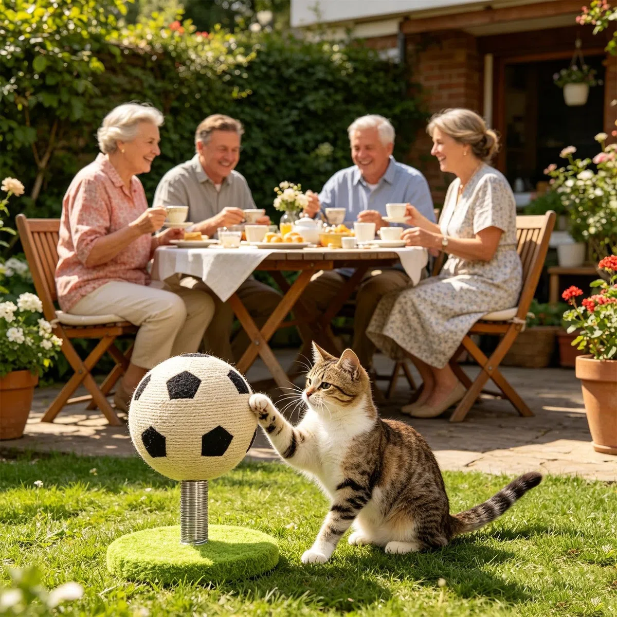 Pelota Rascador para Gatos Pelota de Fútbol Rascadora para Enriquecimiento