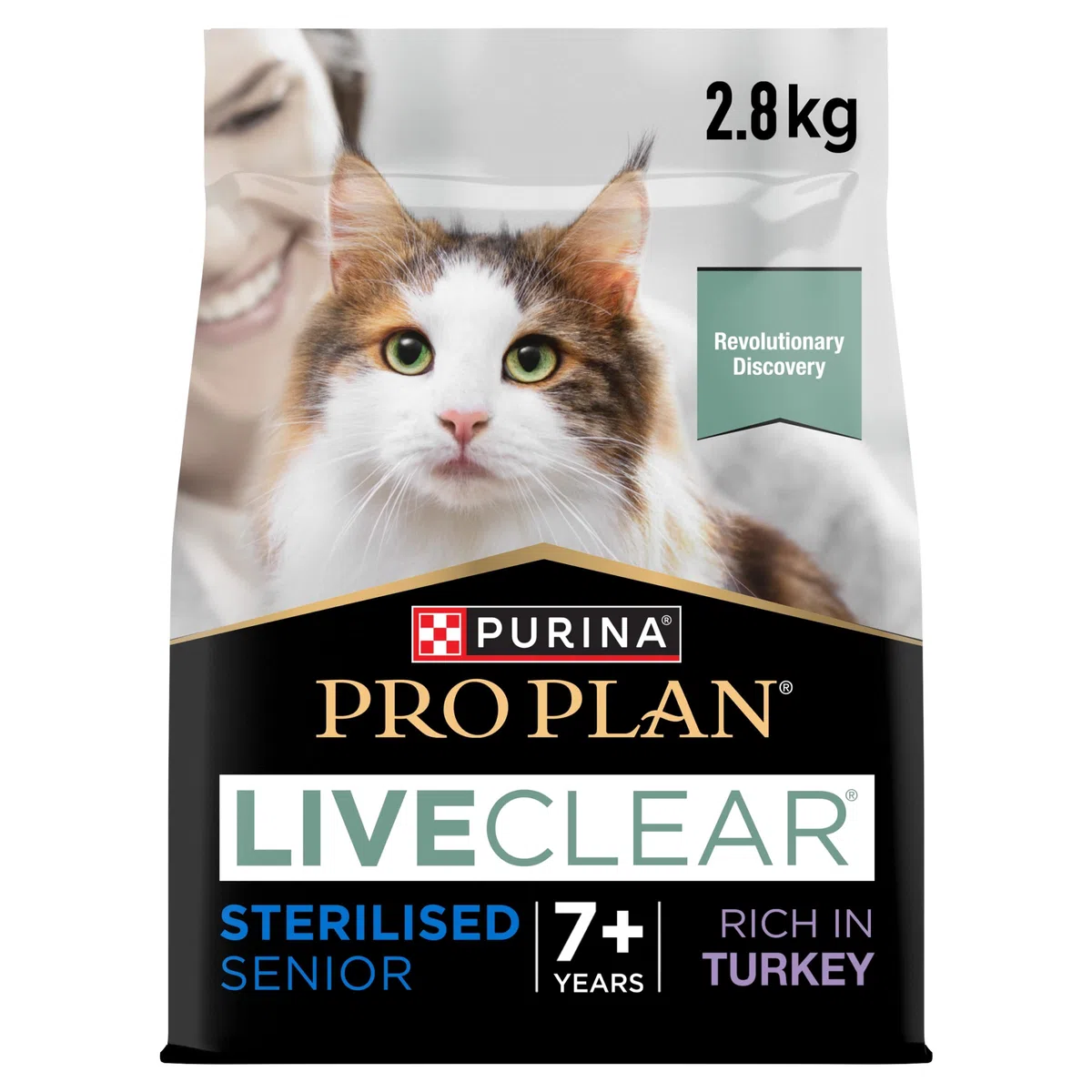 PURINA PRO PLAN | Liveclear Sterilised | Senior 7+ | Rico en Pavo | Croquetas | Gato | Bolsa de 2,8 kg