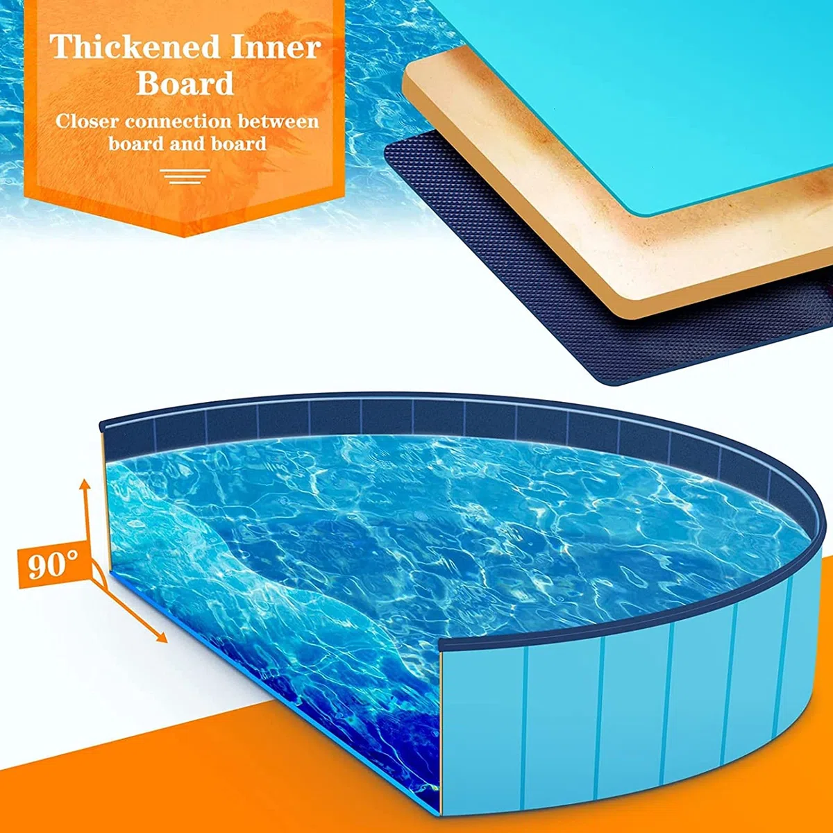 Piscina para Perros Plegable, Antideslizante, Piscina para Mascotas, Bañera, Piscina para Niños De PVC, Piscina para Perros Plegable para Exteriores E Interiores