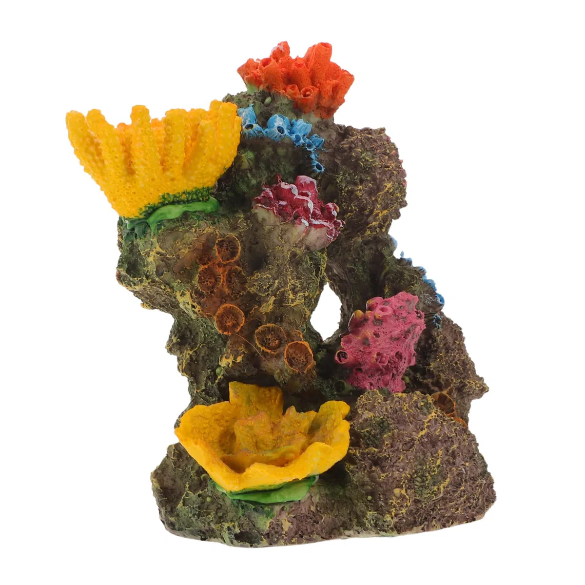 Mipcase Decoración Acuario Coral Artificial Resina Grande Casa Escondite Peces Ornamentación Paisaje Marino